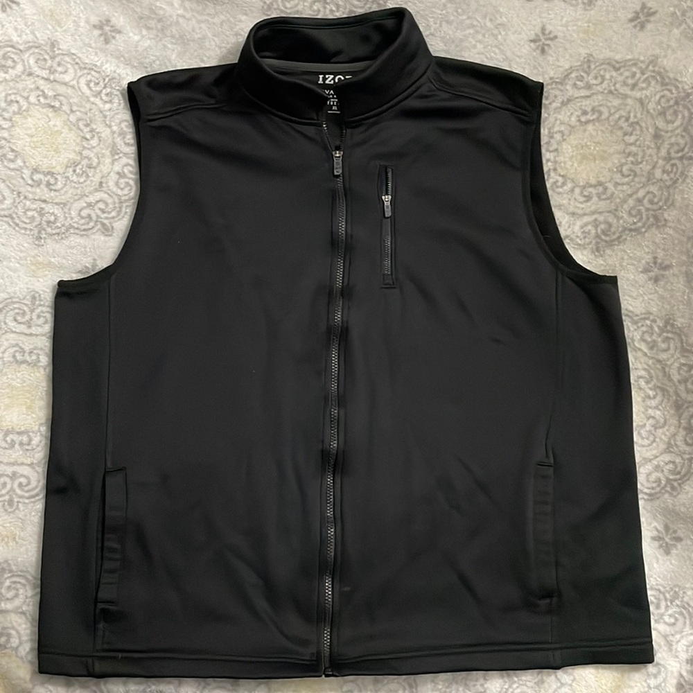 Izod Mens XL Performance Stretch Vest Black